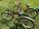 Pair of Vintage Murray Monterey Beach Cruiser Bicycles