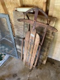 Antique Metal and Wood Sled