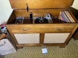 Vintage Hi Fi Stereo, Record player with records