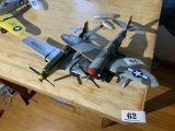 2 Vintage Military Plane models