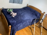 Full sized bed, frame and handicapped aid