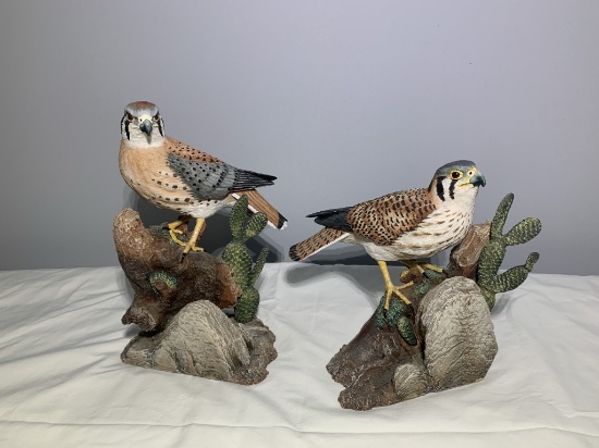 Kestrel Bookends w/ Cactus Signed Limited Edition NO. 1883/5000