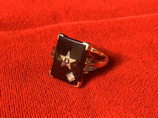 10K Gold Masonic Ring Order of Eastern Star