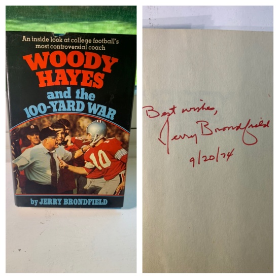 Signed by Author Jerry Brondfield Woody Hayes Book