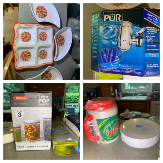 New Items - Storage Containers, PUR Water Filtration, Mountain Dew Mug & More