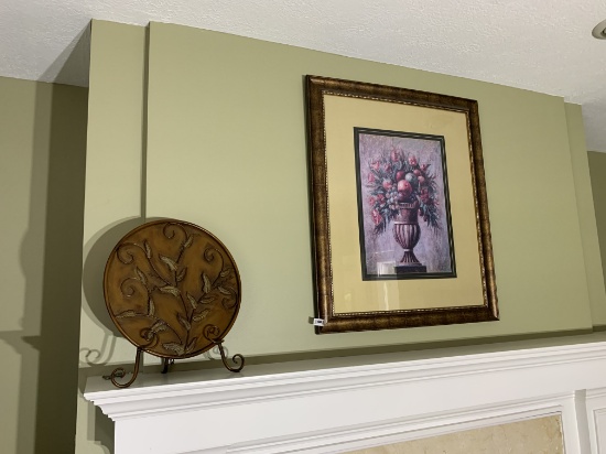 Decorative plate, stand and framed print