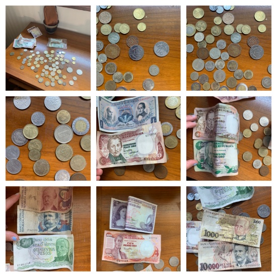 Group of Foreign Coins & Currency