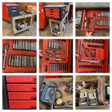 Rolling Cart with Craftsman Tool Box & Contents.  See Photos