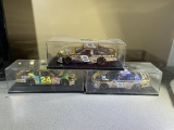 3 Nascar Diecast Cars in Cases