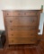 Antique Six Drawer Wooden Chest or Dresser