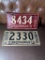 Vintage Foreign Cundinamarca Colombia 1936 & 1937 License Plates