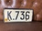 Vintage Foreign Lithuania 1937 License Plate