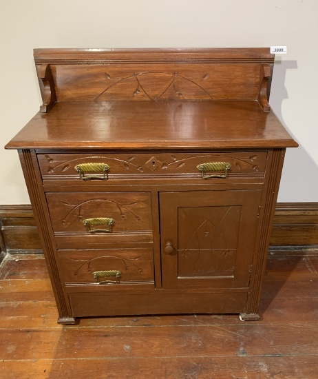 Antique Eastlake Washstand Cabinet w/Nice Pulls