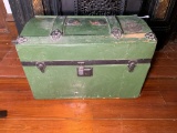 Antique Trunk with Green Paint