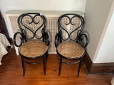 Pair of Bentwood Chairs with Cane Seats