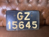 Vintage Netherlands License Plate