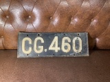 Unknown Vintage Foreign Licence Plate