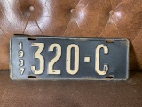 Vintage Foreign Curacao 1937 License Plate
