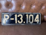 Vintage Foreign Czechoslovakia License Plate
