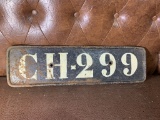 Vintage Foreign Indo China 1937 License Plate