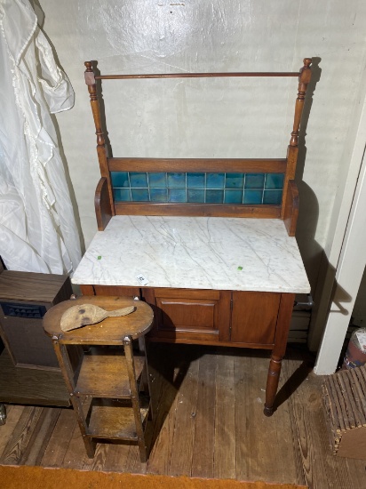 Marble Dressing Table, stand, primitive scoop