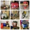 Group of Yard Tools, Rulers, Camp Stove, Lanterns, Gas Cans & More