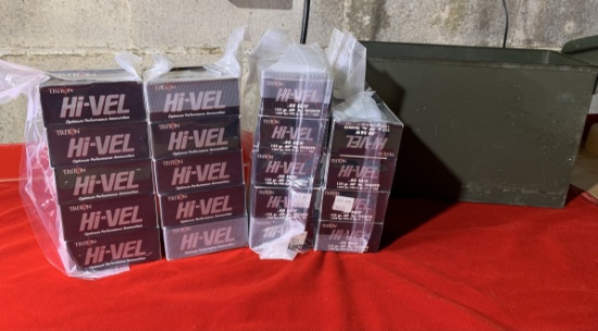 19 Boxes of Triton Hi-Vel .40 S&W 155 Grain Ammunition with Ammo Case