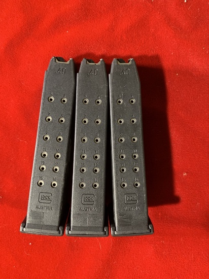 3 Glock .40 Magazines