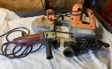 2 Right Angle Grinders & Chicago Port A Band Saw