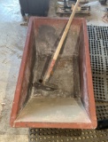 Metal Cement Mixing Trough and Hoe