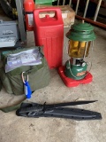 First Aid Kit, Coleman Lantern, and Trench Knife bws-4