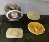 4 Belt Buckles and Belt