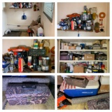 Cleanout Utility Room - Tool Box, Hardware, Cooler, Lantern, Piece of Copper Pipe & More