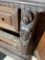 Unusual Antique Carved Wood Cabinet