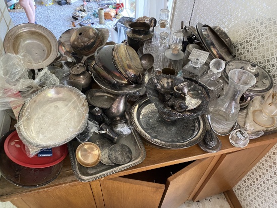 Large lot of silverplate, some sterling and more