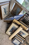 Large lot of assorted framed and unframed art