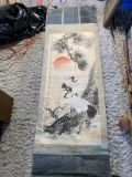 Large size antique chinese painted scroll