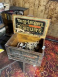 Lithographed Advertising box - Young & Larrabee's Biscuits