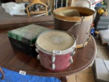 2 Antique Drums Plus Fedora hat in box