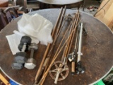 Old fishing items, weights