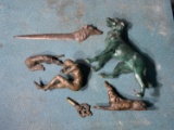 Group of Bronze and Brass items including dogs