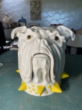 Vintage large ceramic Bulldog Ice Bucket