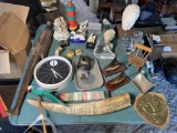 Table lot of retro, antique and decorative items