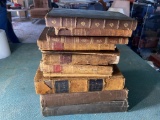 Collection of Antique Leather Bound Books