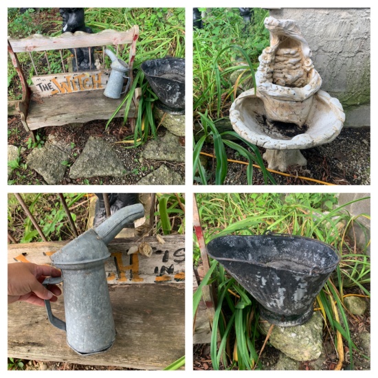 Watering Can, Coal Bucket, Fountain & More