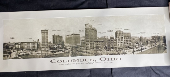 Early Columbus Skyline Print