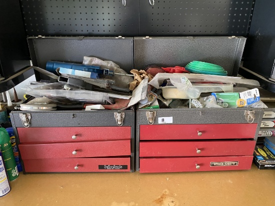 Two Metal Tool boxes with drawers