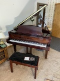 5' Grand Player Piano by Ridgewood - Excellent Condition - Mahogany Finish