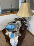 2 lamps including Stained glass