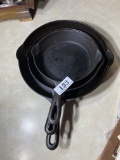 Group lot of 3 Griswold Cast Iron Pans